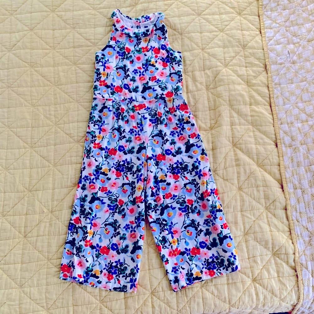 Janie and Jack romper jumpsuit floral size 6